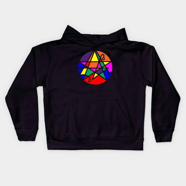 Rainbow Necronomicon Kids Hoodie by jonah block